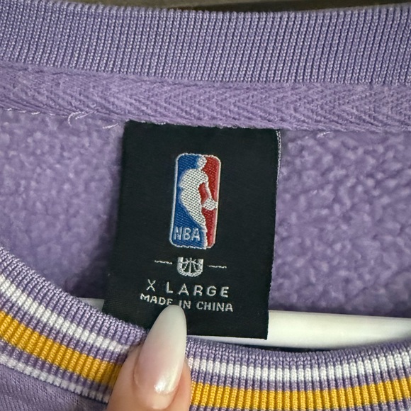 NBA Los Angeles Lakers Lavender Crewneck Sweater - Picture 2 of 2